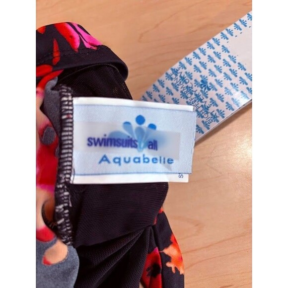 Women's Aquabella Swimsuits for All Size 16 Bathing Suit Floral One Piece NWT - Picture 8 of 9